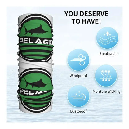 PELAGIC Fishing Buff - Green face mask 2