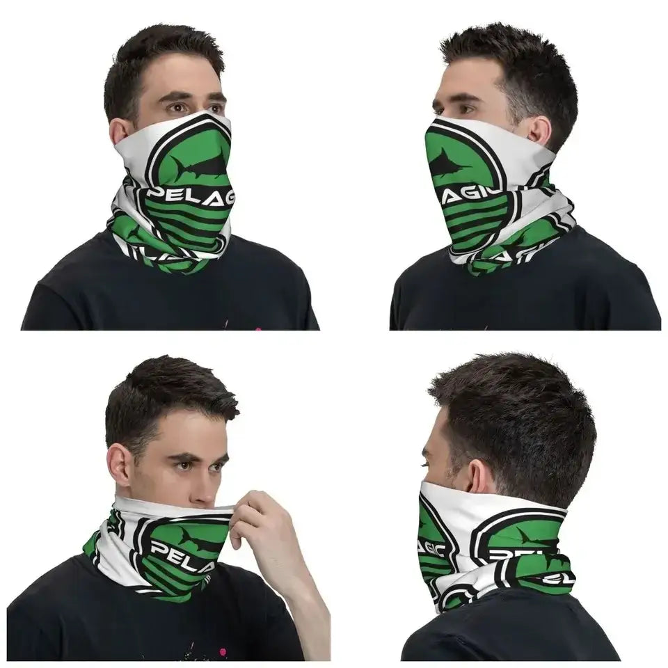 PELAGIC Fishing Buff - Green face mask 2