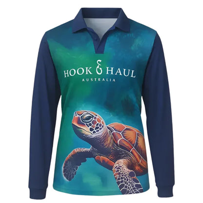 Hook And Haul | Marine Life Range Turtle Fishing Polo | Pre