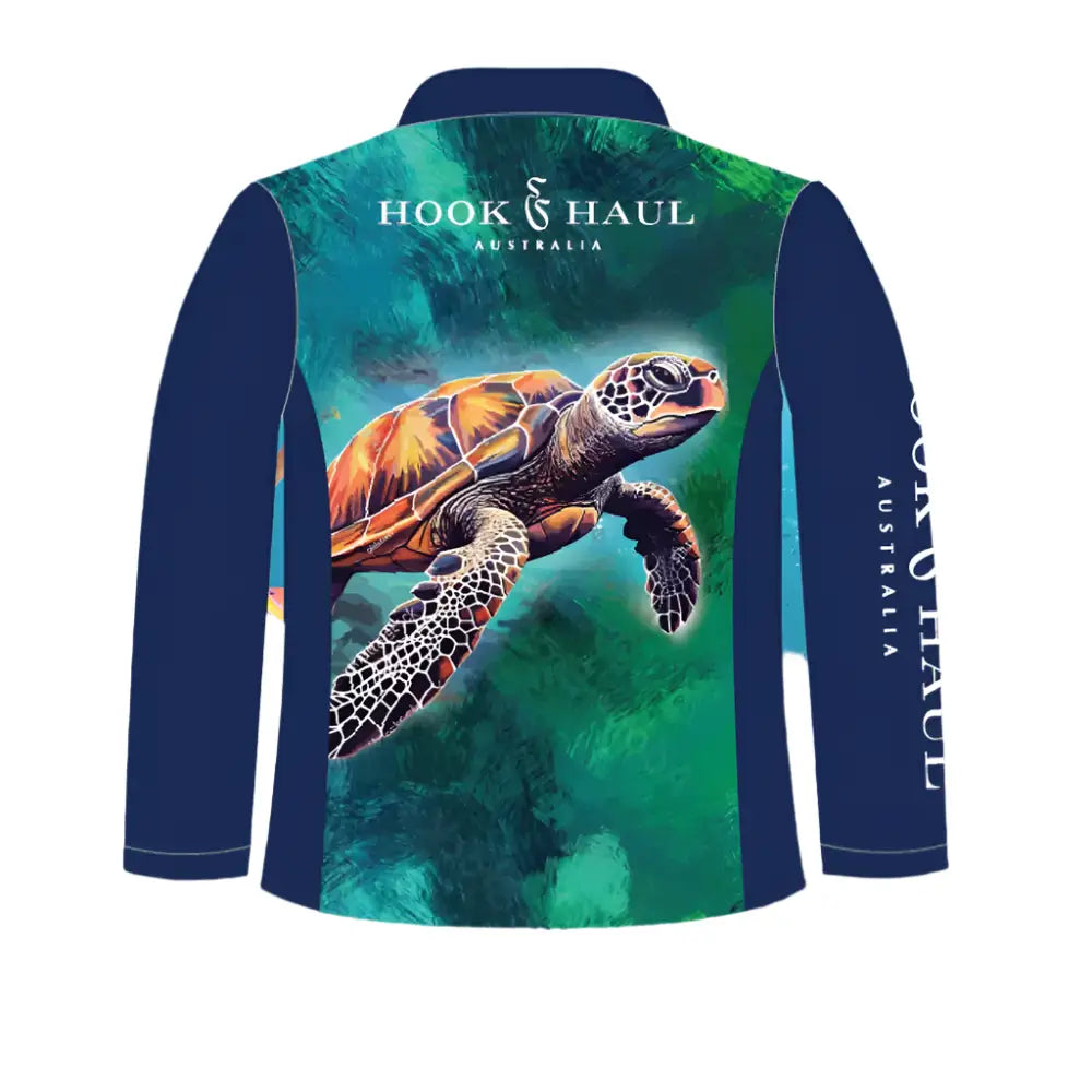 Hook And Haul | Marine Life Range Turtle Fishing Polo | Pre