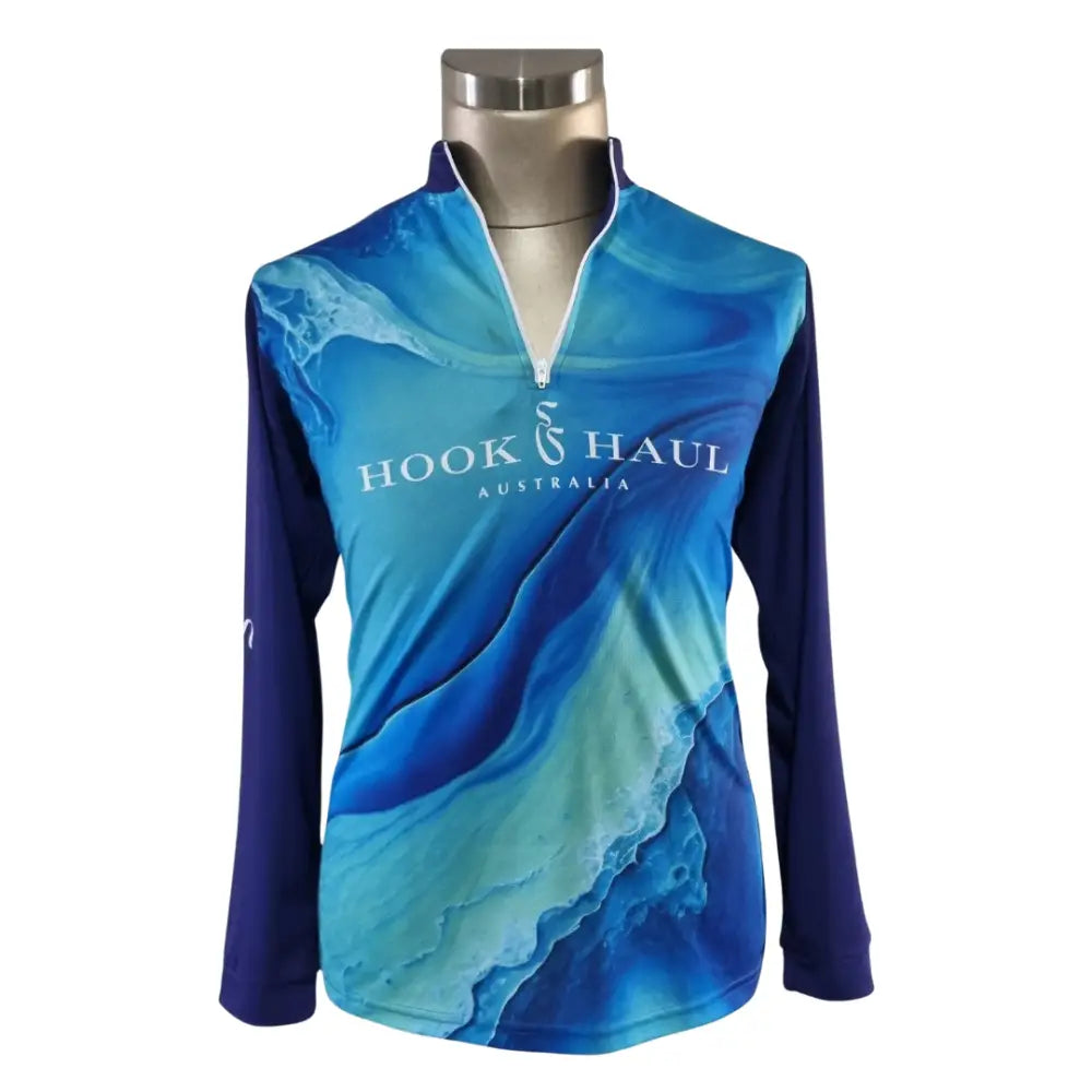 Hook And Haul |Premium Ladies Range - Zip Front Blue Ocean