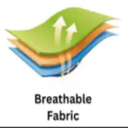 Layered fabric designed for breathability.