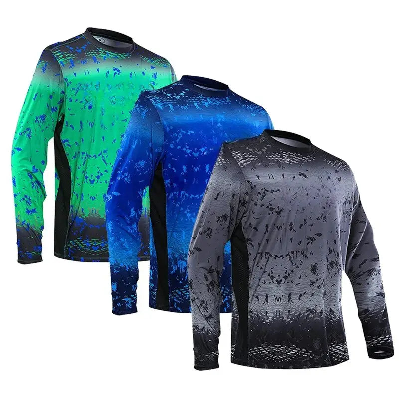 Long Sleeve Mens Fishing Shirt UV Protection - S