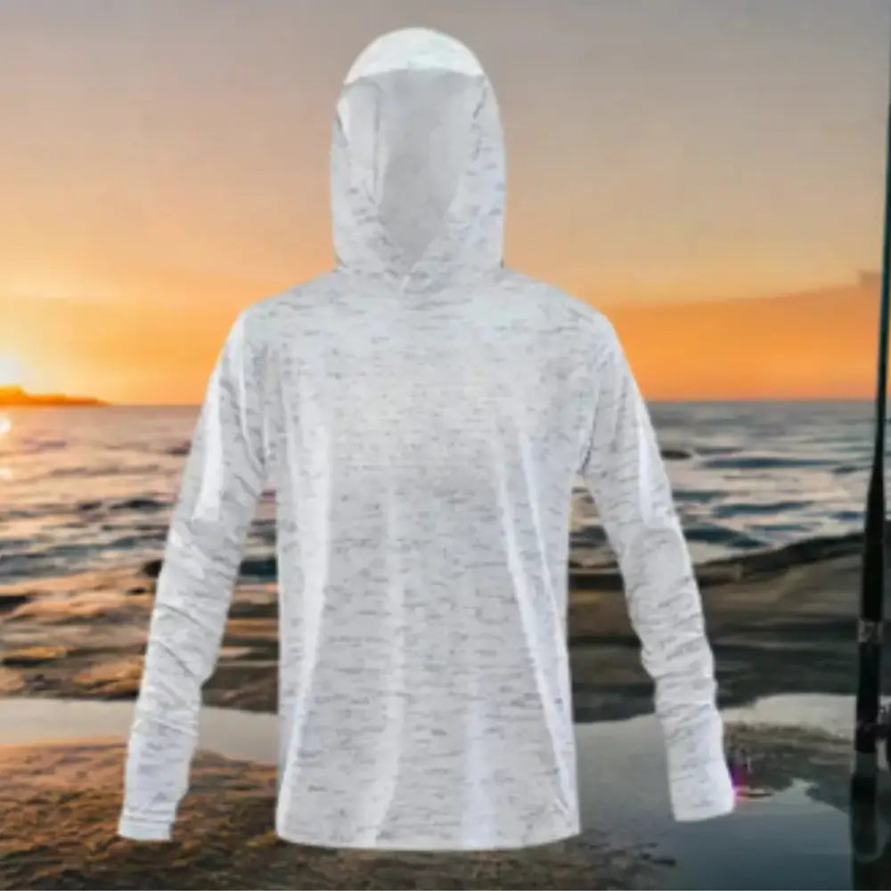 Men Fishing Long Sleeve Hooded Shirt - Fishing shirt