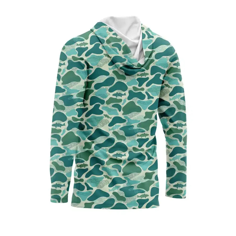 Men’s Hooded Fishing Jersey - Green Camo