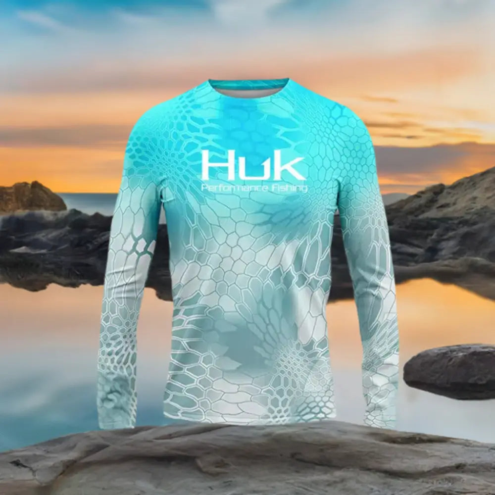 HUK Men’s L/S Sun Protection Shirt 50 + UPF Quick Dry