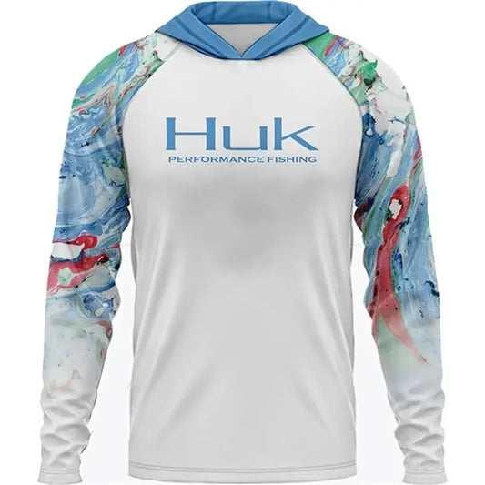Men’s Long Sleeve Hooded Fishing Shirt UV50