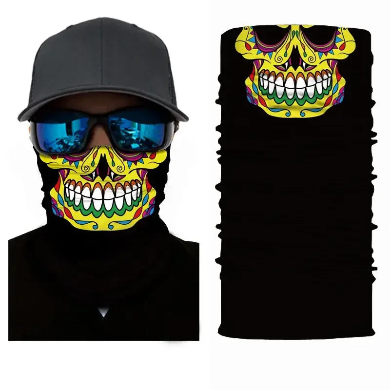 Buff Face Less Outdoor Sports Fishing Buff - Face Shield - Fishing Scarf - Yellow ...