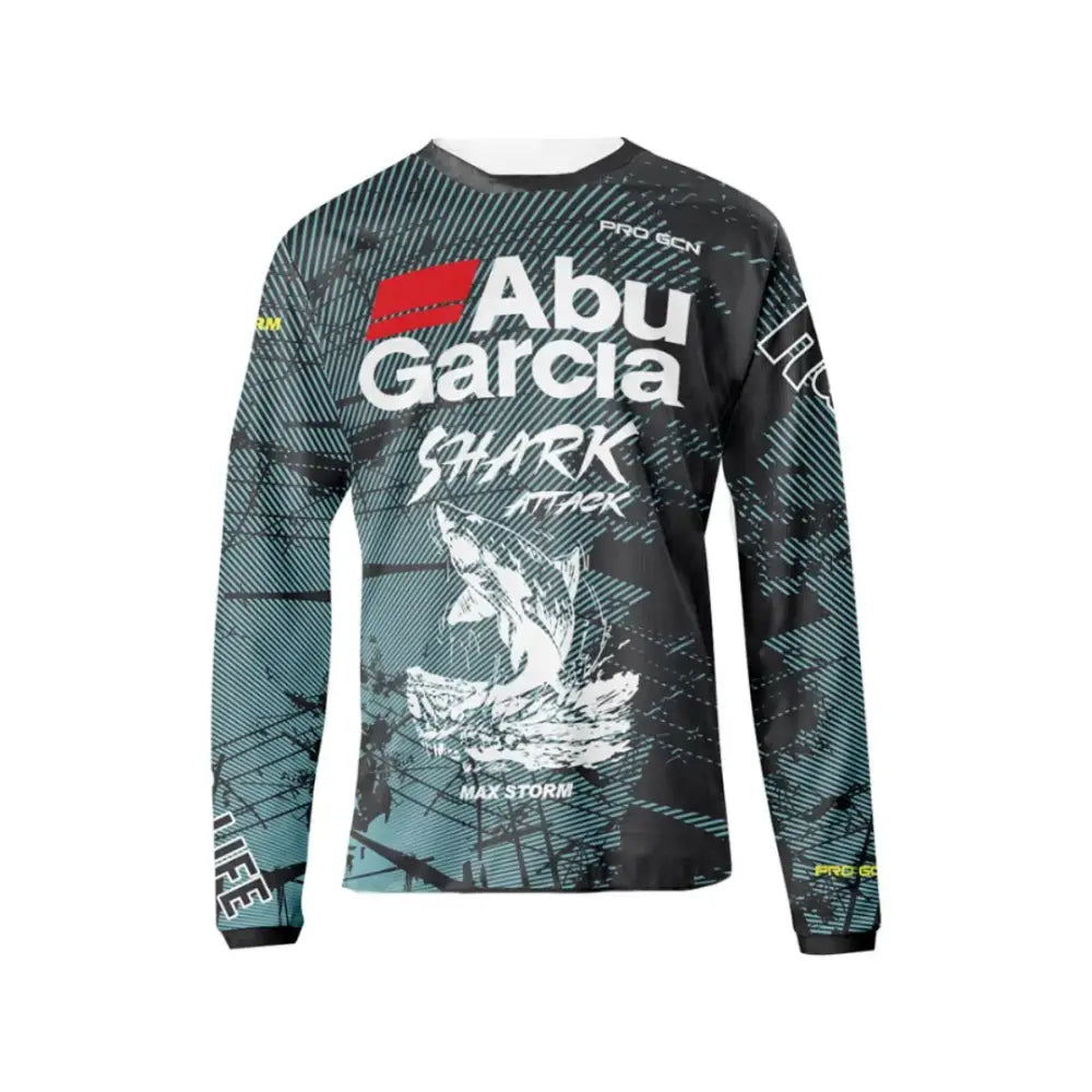 New ABU GARCIA Logo Pro Fishing Men's Black Long Sleeve T-Shirt Size S to  3XL